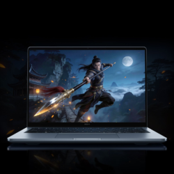 Ecran 14 inchi al Xiaomi Redmibook 14 Pro 2026 afișând conținut grafic intens