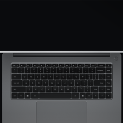 Tastatura completa si touchpad mare Xiaomi Redmibook 16 (2026) vedere de sus