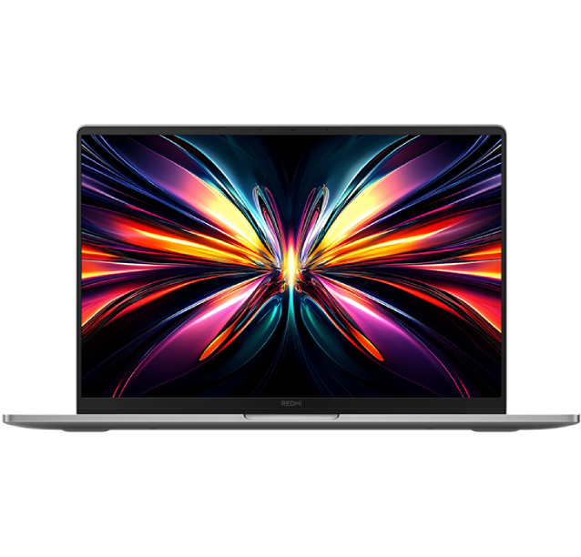 Laptop Xiaomi Redmibook 16 (2026), vedere frontala ecran 16 inchi, sasiu argintiu
