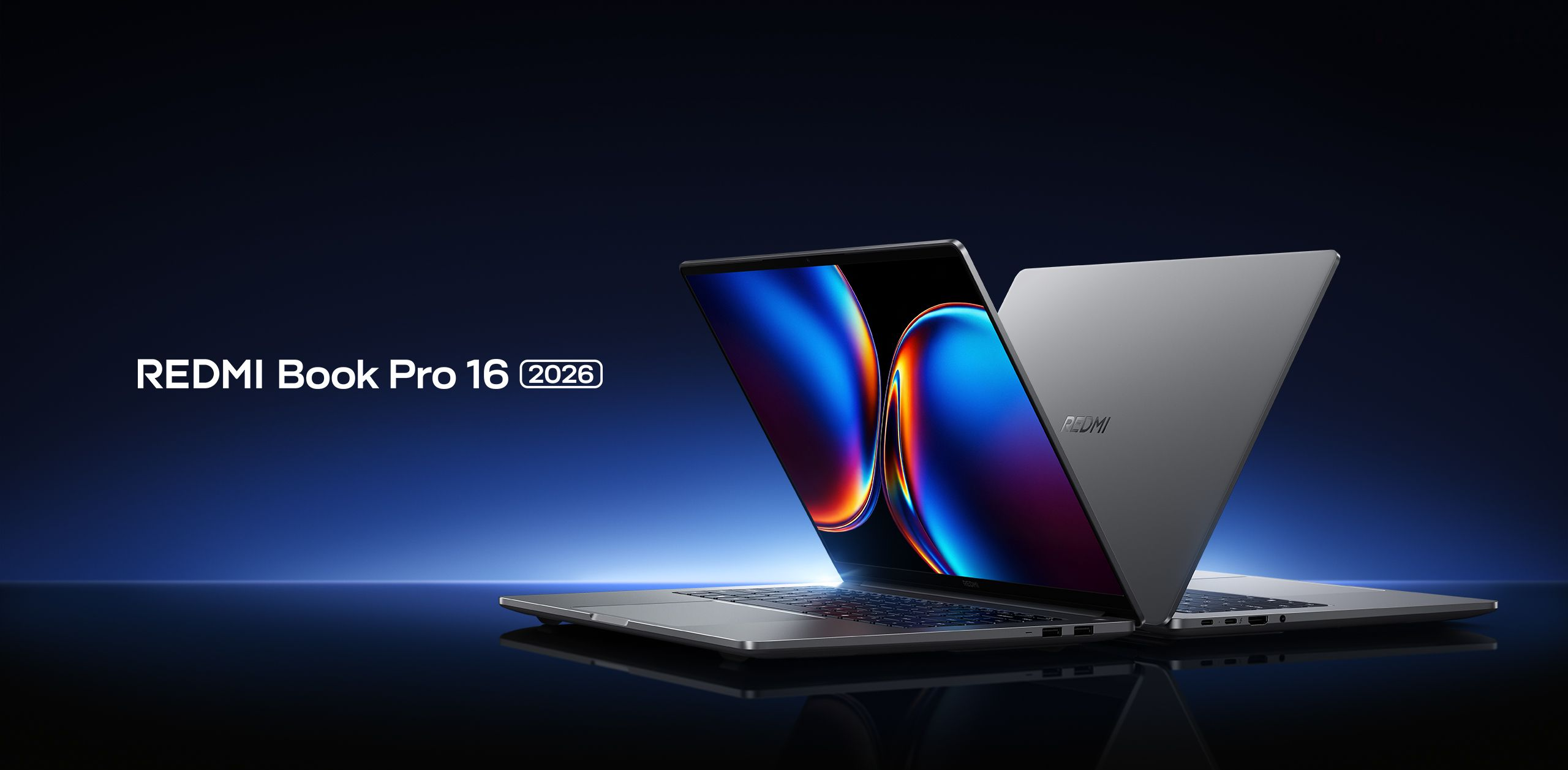 Vedere principala Xiaomi Redmibook 16 Pro 2026 ecran 16" 3,2K 165Hz sasiu aluminiu gri